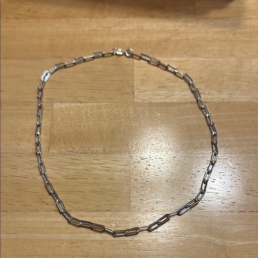 Classic Silver Paperclip Chain Necklace - Timeless Women Jewelry